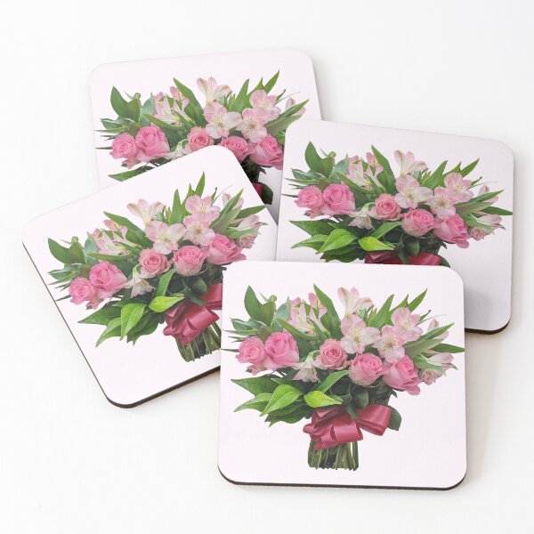 Item preview, Pink Lilies Flowers and Roses Tender Bouquet Shapes Mania designed and sold by Shapes-Mania.