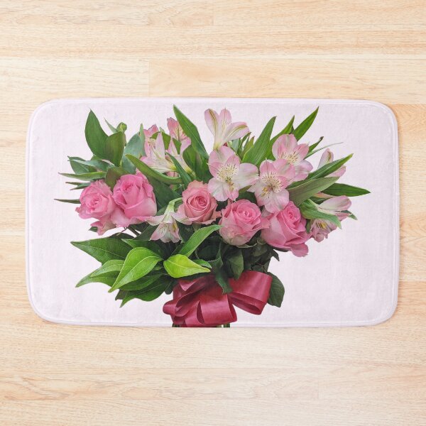 Item preview, Pink Lilies Flowers and Roses Tender Bouquet Shapes Mania designed and sold by Shapes-Mania.