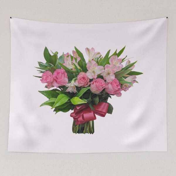 Item preview, Pink Lilies Flowers and Roses Tender Bouquet Shapes Mania designed and sold by Shapes-Mania.