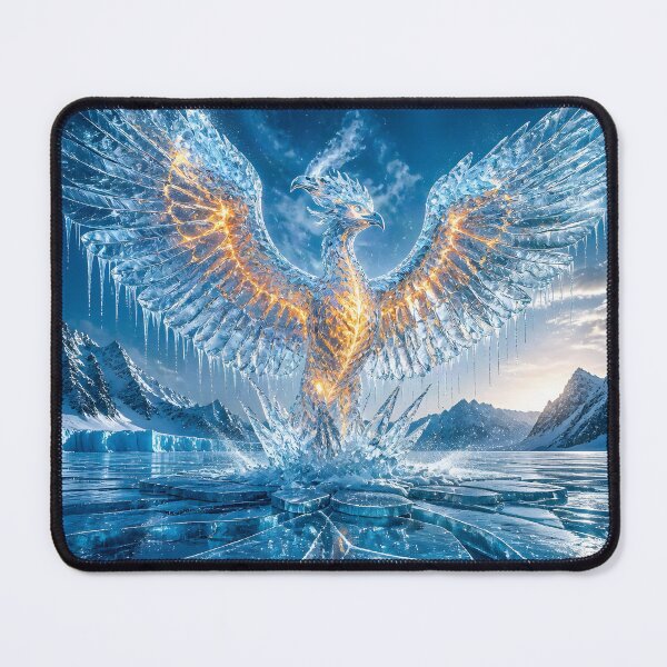 Item preview, Crystal Phoenix Rising Through Fire and Ice designed and sold by DreamyWallVibes.