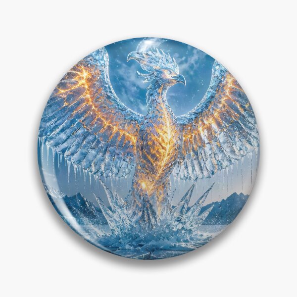 Item preview, Crystal Phoenix Rising Through Fire and Ice designed and sold by DreamyWallVibes.