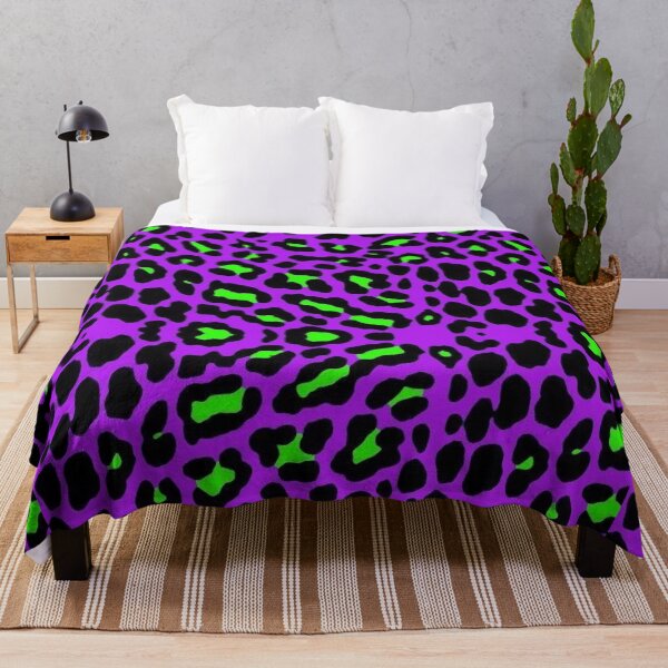 Item preview, Y2K Lime Green and Purple Leopard Print | Retro 2000s Cheetah Pattern Aesthetic designed and sold by BrontesWhimsyStore.