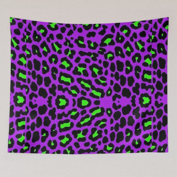 Item preview, Y2K Lime Green and Purple Leopard Print | Retro 2000s Cheetah Pattern Aesthetic designed and sold by BrontesWhimsyStore.