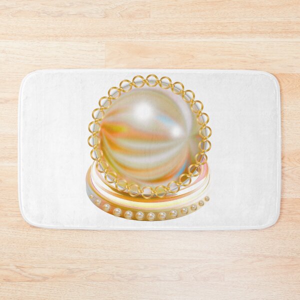 Item preview, Iridescent Magic Crystal Ball with Gold Chain and Pearls designed and sold by MinimalAurashop.
