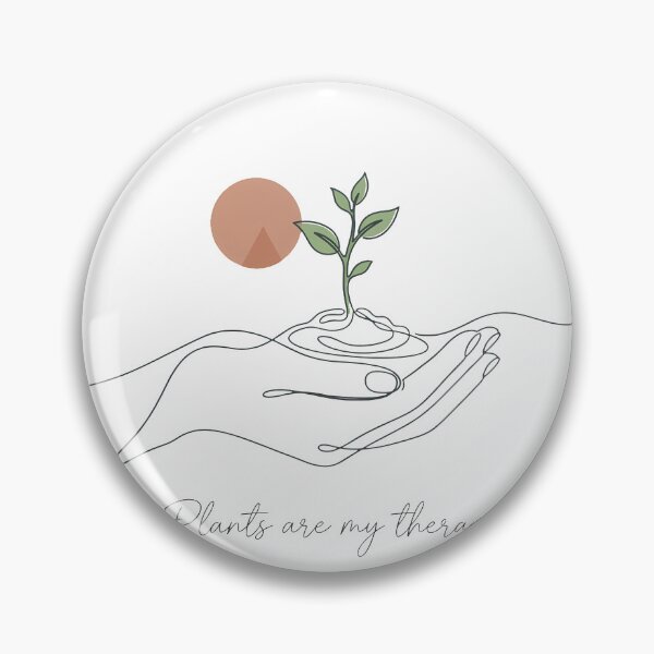 Item preview, Plants Are My Therapy Boho Line Art Healing Nature Botanical designed and sold by WorldShop17.