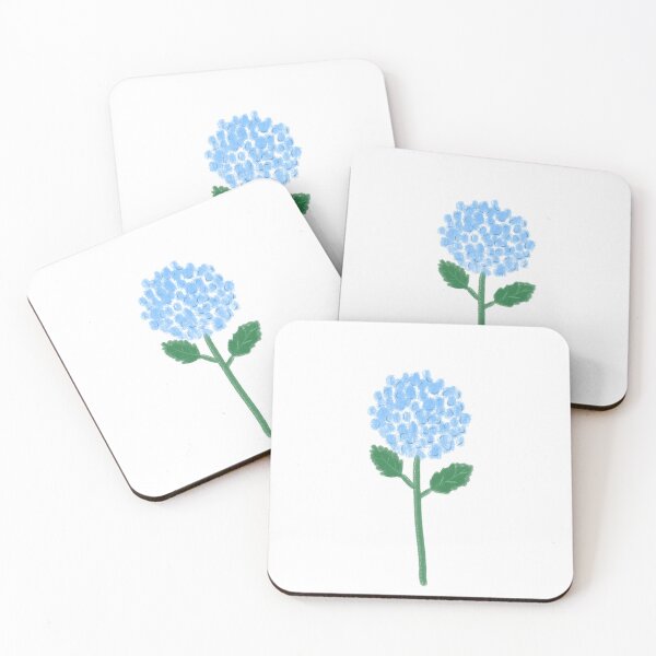 Item preview, Minimalist Light Blue Hydrangea Flower designed and sold by raun.draw.