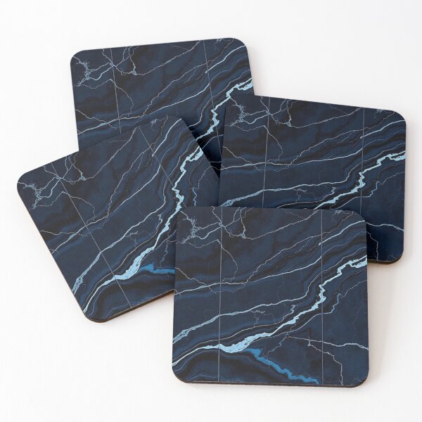 Item preview, Deep Navy Blue Vein Abstract designed and sold by IntelliMindDesigns.