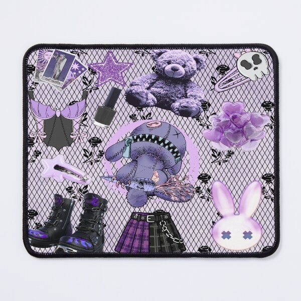 Item preview, Purple Goth Aesthetic Collage Graphic Pattern | Pastel Goth Alt Streetwear designed and sold by Side By Side Studio.