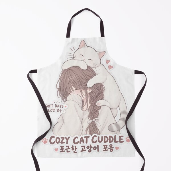 Item preview, Cozy Cat Cuddle Korean Aesthetic Soft Girl Design designed and sold by SeoulVibeStudio.