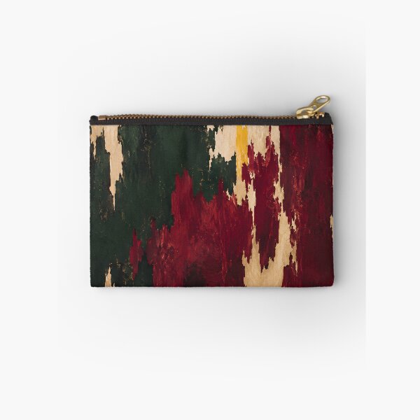 Item preview, Deep Green Burgundy and Cream Abstract Expressionist Painting designed and sold by GutyzDesignsES.