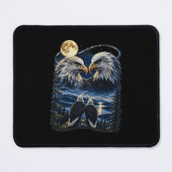 Item preview, Majestic Eagle Moon Night Landscape designed and sold by iepilarz.