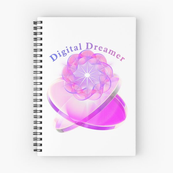 Item preview, ​Digital Dreamer Glowing Pink Cosmic Torus Holographic Art designed and sold by MinimalAurashop.