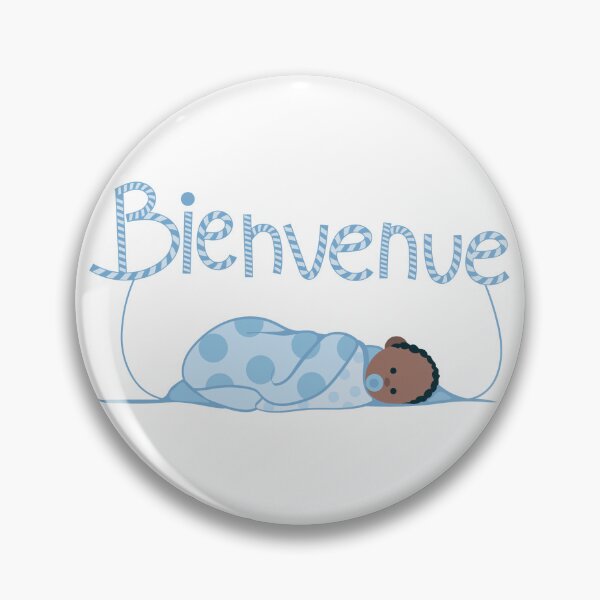 Item preview, New Baby 'Bienvenue' (Welcome) in Blue designed and sold by AnimaliaStar.