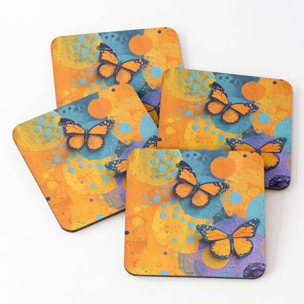 Item preview, Butterfly Dreams In Orange, Yellow, And Blue Abstract designed and sold by DEC02.