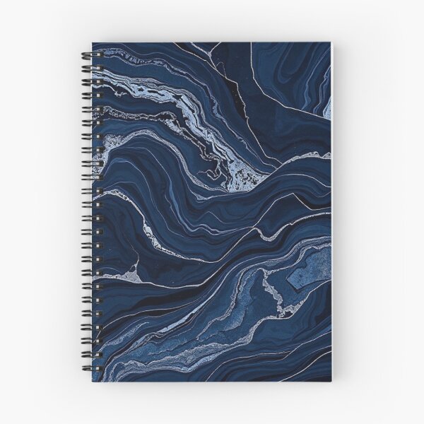 Item preview, Dark Blue Silver Fluid Marble designed and sold by IntelliMindDesigns.