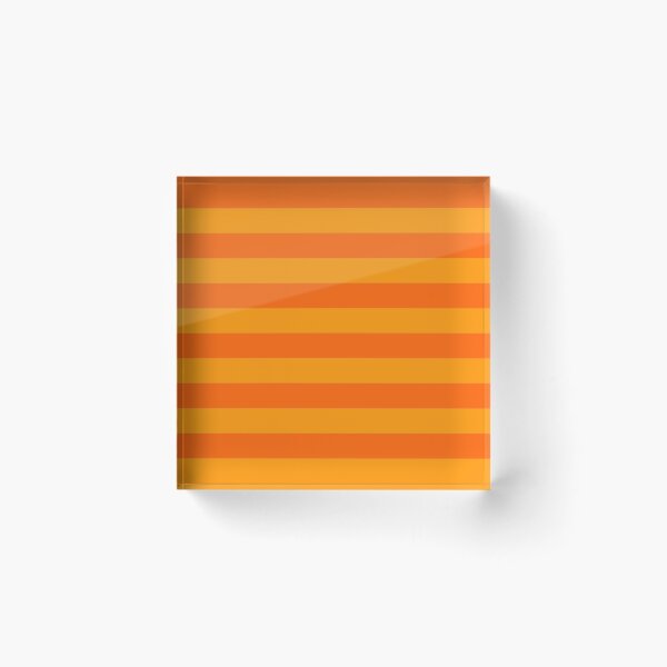 Item preview, Y2K Bright Orange Stripe Pattern | Retro 2000s Citrus Horizontal Stripes designed and sold by BrontesWhimsyStore.