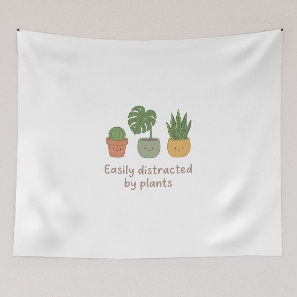 Item preview,  Easily Distracted By Plants Cute Kawaii Pots Funny Botanical designed and sold by WorldShop17.