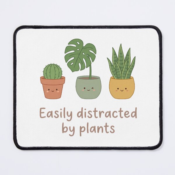 Item preview,  Easily Distracted By Plants Cute Kawaii Pots Funny Botanical designed and sold by WorldShop17.