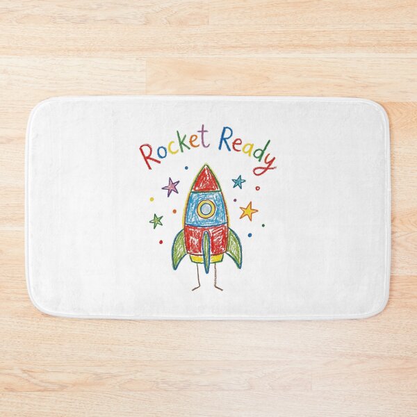 Item preview, Rocket Ready Colorful Crayon Drawing Cute Outer Space Art designed and sold by Zaflab.