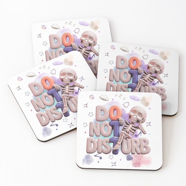 Item preview, Sleepy Skeleton Do Not Disturb – Cute Dark Night Design designed and sold by FatmaAhmed90.