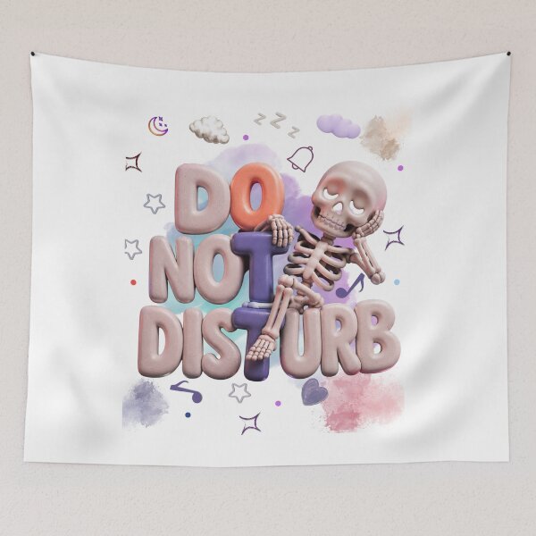 Item preview, Sleepy Skeleton Do Not Disturb – Cute Dark Night Design designed and sold by FatmaAhmed90.