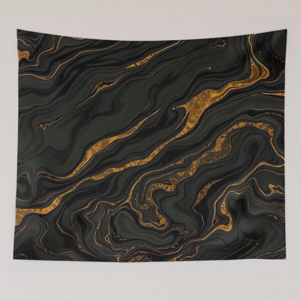 Item preview, Black Gold Luxury Marble Swirl designed and sold by IntelliMindDesigns.