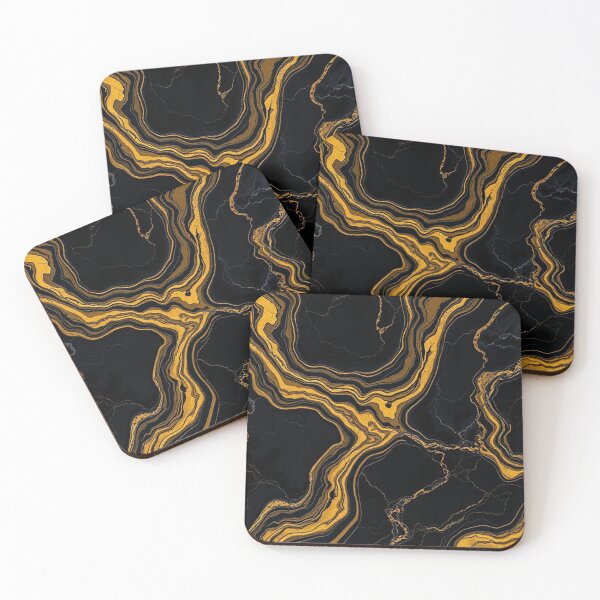 Item preview, Black Gold Bold Marble Abstract designed and sold by IntelliMindDesigns.
