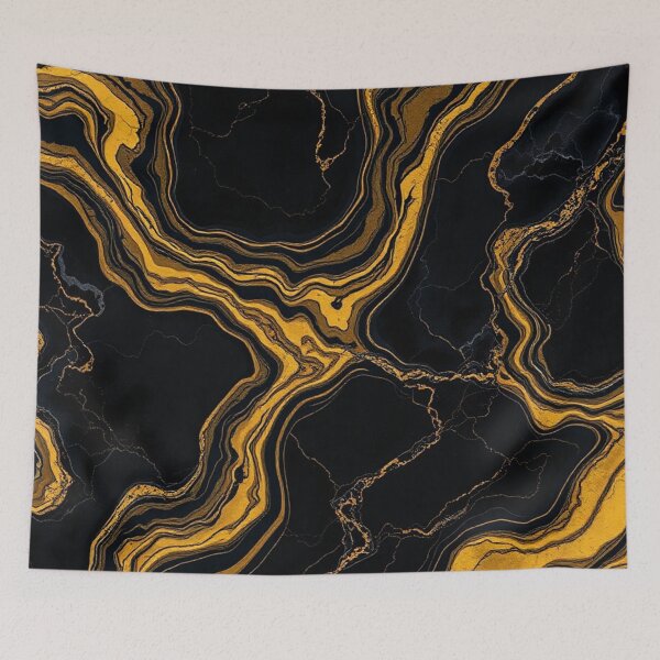 Item preview, Black Gold Bold Marble Abstract designed and sold by IntelliMindDesigns.