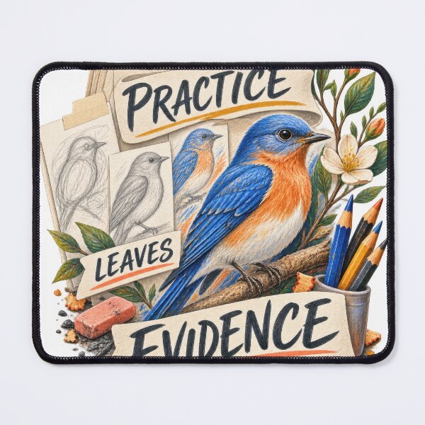 Item preview, Practice Leaves Evidence Artist Motivation designed and sold by Mosslume Studio.