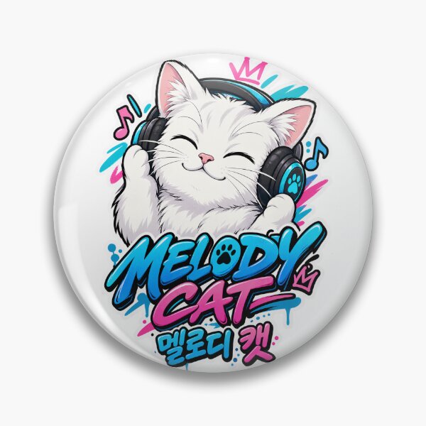 Item preview, Kawaii K-Pop Melody Cat - Korean Aesthetic Music Lover designed and sold by SeoulVibeStudio.