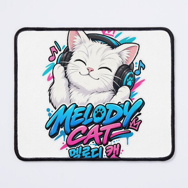 Item preview, Kawaii K-Pop Melody Cat - Korean Aesthetic Music Lover designed and sold by SeoulVibeStudio.