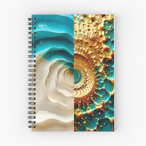 Item preview, Ocean Turquoise and Alabaster Ribbon Vortex designed and sold by Vicky Brago-Mitchell®.