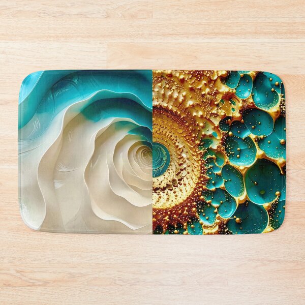 Item preview, Ocean Turquoise and Alabaster Ribbon Vortex designed and sold by Vicky Brago-Mitchell®.