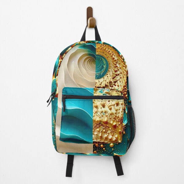 Item preview, Ocean Turquoise and Alabaster Ribbon Vortex designed and sold by Vicky Brago-Mitchell®.