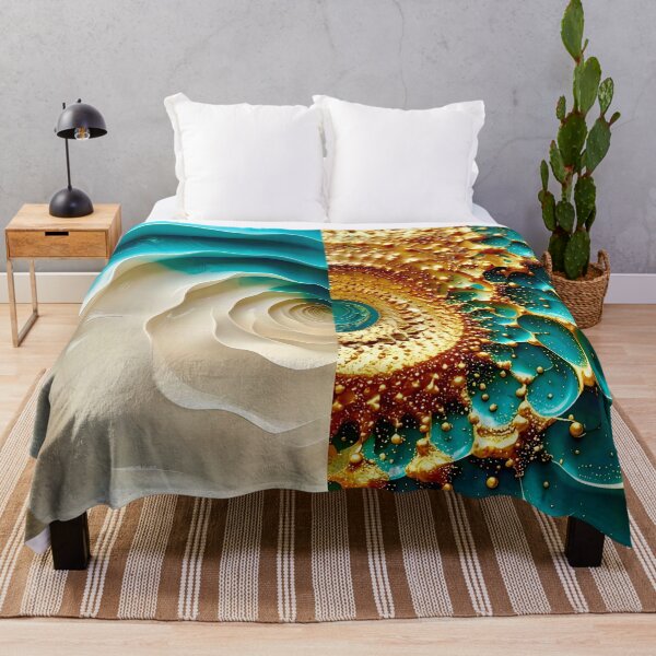 Item preview, Ocean Turquoise and Alabaster Ribbon Vortex designed and sold by Vicky Brago-Mitchell®.