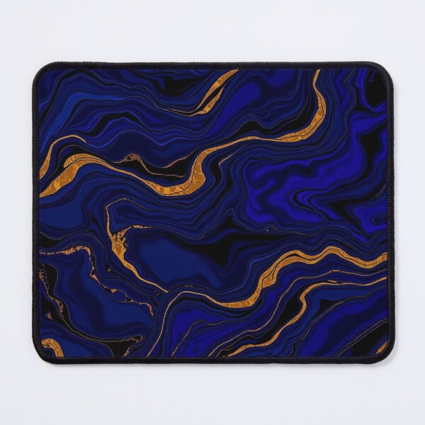 Item preview, Deep Blue Gold Fluid Marble designed and sold by IntelliMindDesigns.