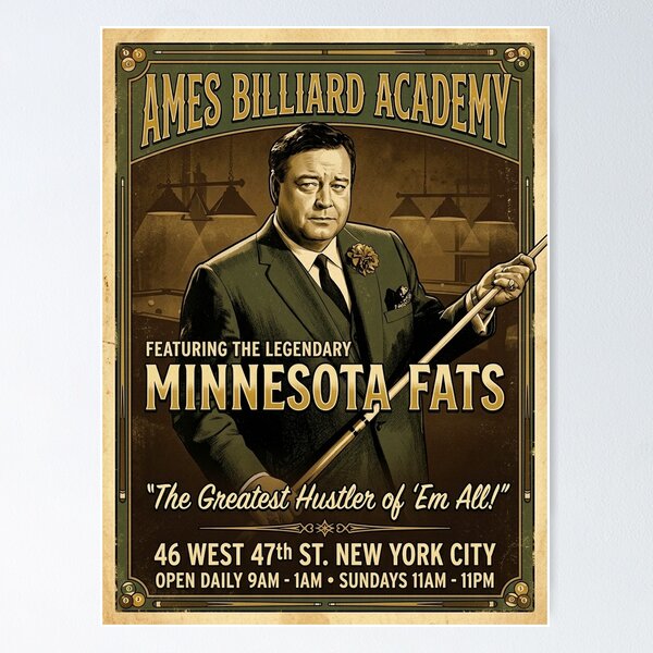Item preview, Minnesota Fats - Design 1 designed and sold by JoeNeckbone's Hangout.