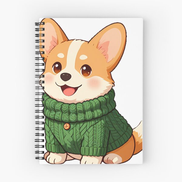 Item preview, Cute Corgi Puppy in Forest Green Cable Knit Sweater designed and sold by pumsquare.