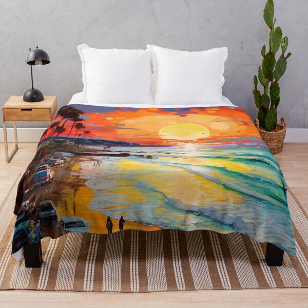 Item preview, Vibrant, Colorful Beach Sunset With Gentle Waves Design designed and sold by DEC02.