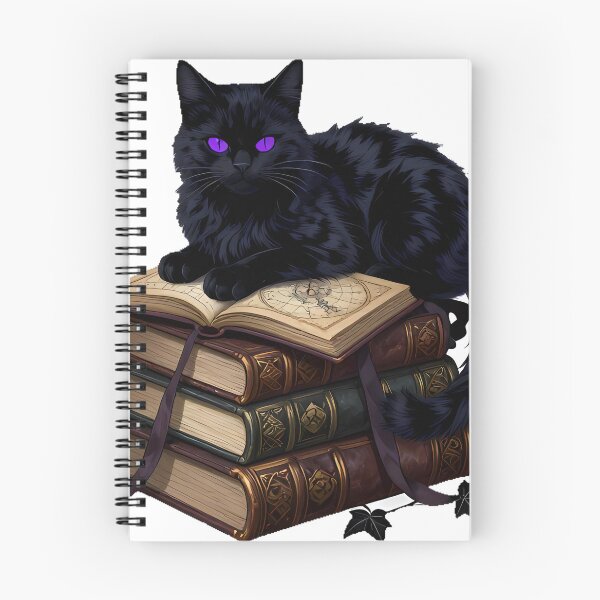 Item preview, Gothic Black Cat Arcane Tome Stack designed and sold by IllumeInk.