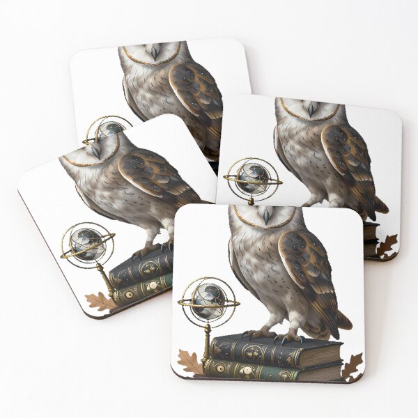 Item preview, Gothic Barn Owl Astronomy Folio Stack designed and sold by IllumeInk.