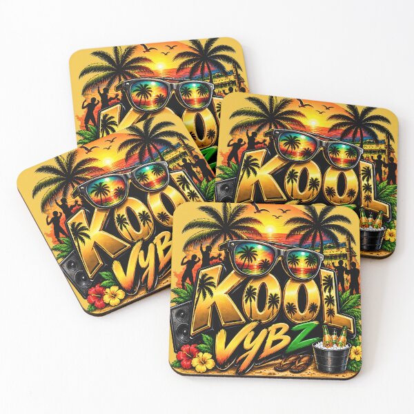 Item preview, Retro Sunset Palm Trees Kool Vybz Vacation Design designed and sold by digitalbob60.