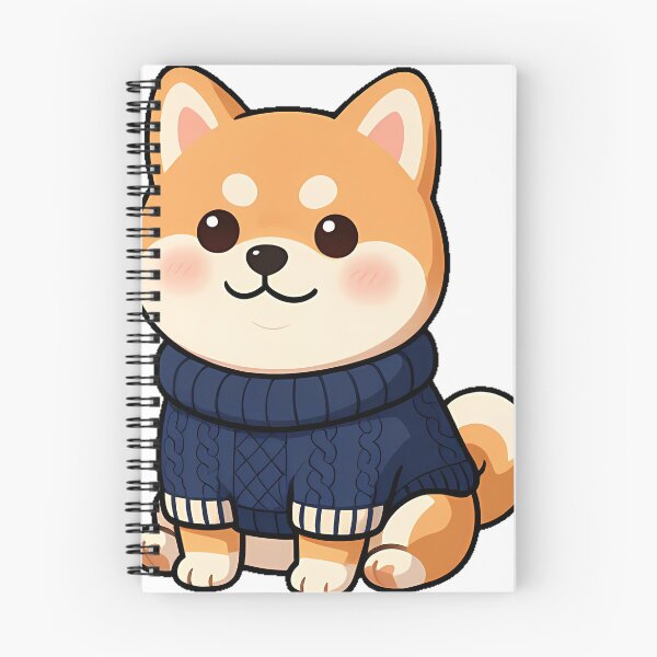 Item preview, Cute Shiba Inu Puppy in Navy Blue Fisherman Knit Sweater designed and sold by pumsquare.