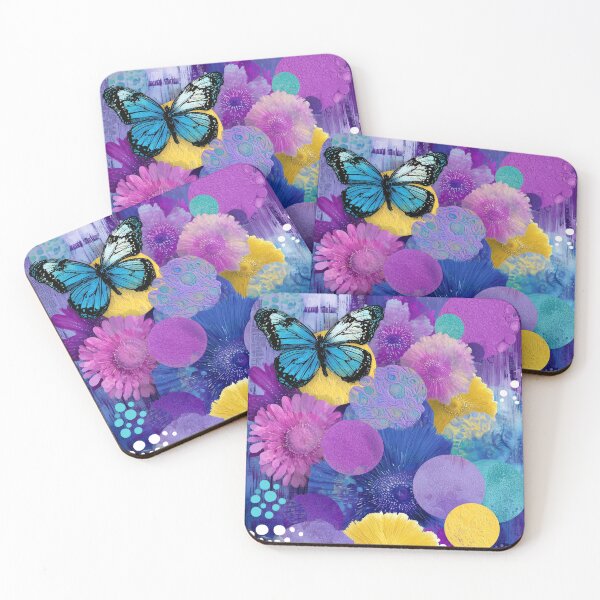 Artikelvorschau, Schmetterlingsträume in Blau, Lila und Rosa – Designs entworfen und verkauft von DEC02.