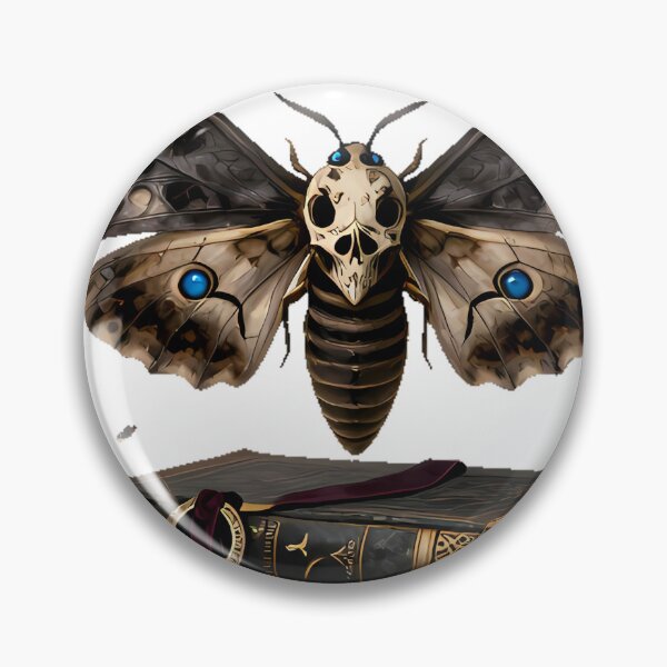 Item preview, Gothic Deaths-Head Hawkmoth Grimoire Spire designed and sold by IllumeInk.