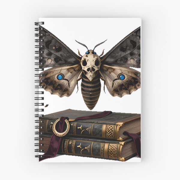 Item preview, Gothic Deaths-Head Hawkmoth Grimoire Spire designed and sold by IllumeInk.