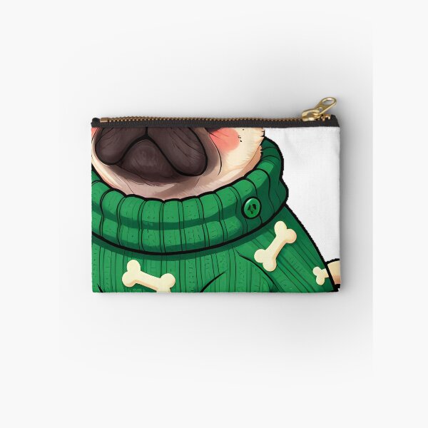 Item preview, Cute Pug Puppy in Emerald Green Turtleneck Sweater designed and sold by pumsquare.