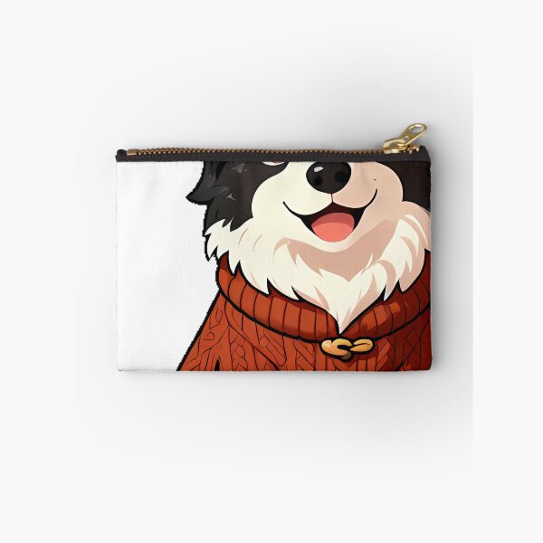 Item preview, Cute Border Collie Puppy in Rust Brown Fisherman Sweater designed and sold by pumsquare.