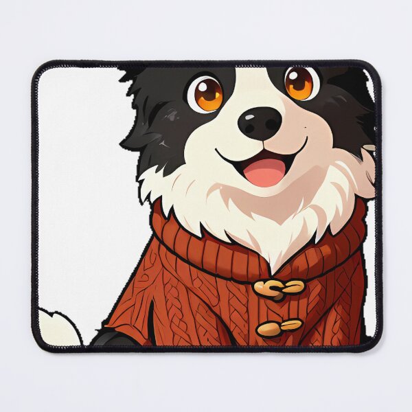 Item preview, Cute Border Collie Puppy in Rust Brown Fisherman Sweater designed and sold by pumsquare.