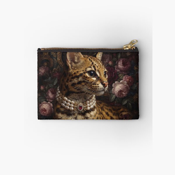 Item preview, Noble Spotted Leopard Cat with Ruby Pearls designed and sold by Real Beast Art.